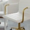 Martha Stewart Taytum Upholstered Office Chair in White/Polished Brass CH-142370-WH-GLD-MS - alternate 10
